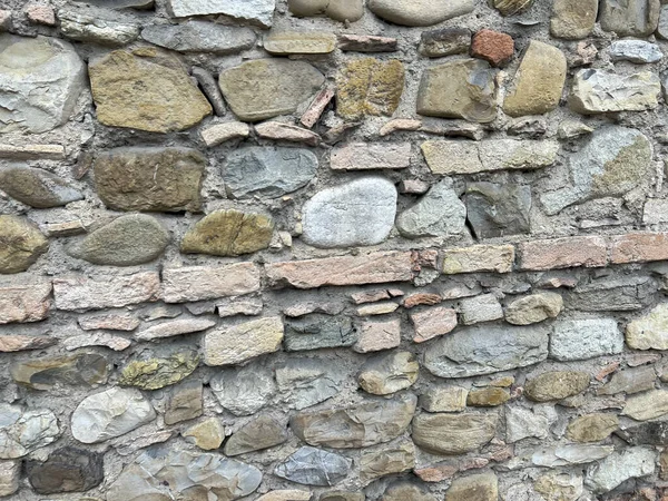 Stary Zniszczony Mur Czerwonej Cegły Wysokiej Jakości Zdjęcie — Zdjęcie stockowe