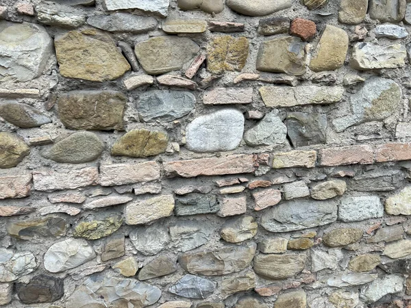 Vieux Mur Briques Rouges Ruine Photo Haute Qualité — Photo