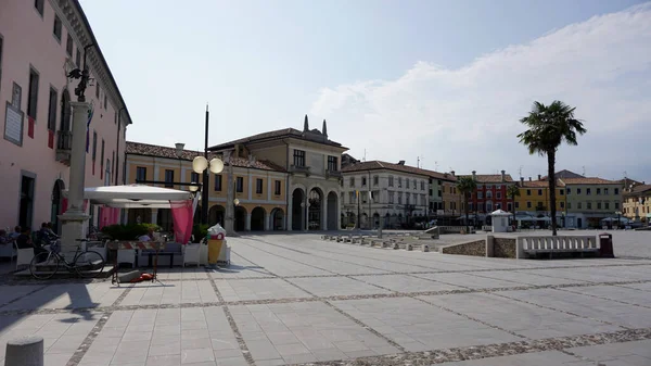 Palmanova Udine Panoramica Della Piazza Principale Una Giornata Sole Foto — Foto Stock