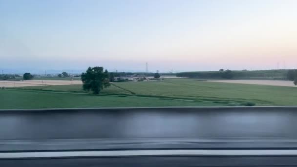 Panoramautsikt Från Landsvägen Från Bilen Högkvalitativ Film — Stockvideo