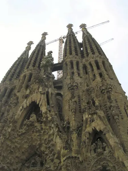 Barcelona Spanien 2004 Sagrada Familia Der Innenstadt Architektonische Detailarbeit Und — Stockfoto