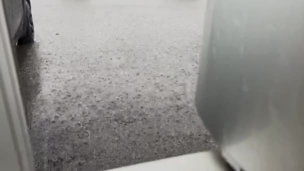 激しい雨で強い雷雨 高品質の4K映像 — ストック動画