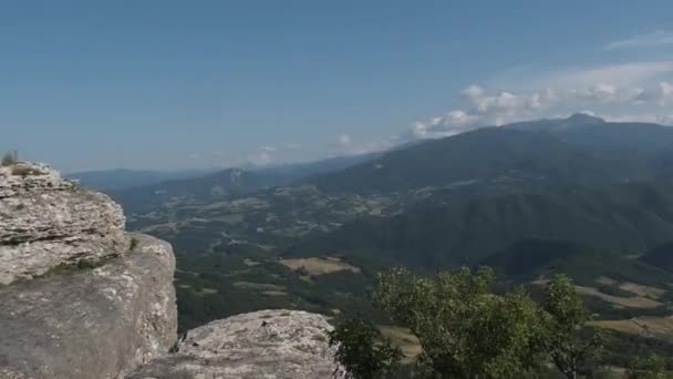 Bismantova Sten Castelnovo Monti Reggio Emilia Panorama Från Toppen Högkvalitativ — Stockvideo