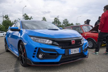 Modena, İtalya: 2023 06 03 JCM Japon Araç Buluşması bedava Japon araba rallisi Honda Civic. Yüksek kalite fotoğraf