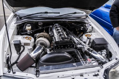 CRemona, İtalya: 2023 11 19JCM Japon Arabaları Bedava Japon arabalarıyla buluşuyor Toyota Supra Engine. Yüksek kalite fotoğraf