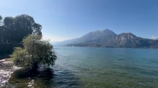 Lacul Garda Malul Peschiera Panorama Într Însorită Bărci Depărtare Înregistrare — Videoclip de stoc