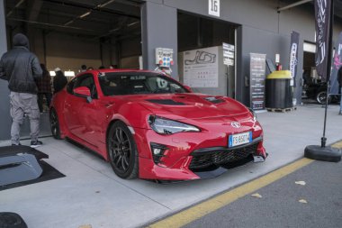CRemona, İtalya: 2023 11 19JCM Japon Araç Buluşması bedava Japon arabası rallisi Toyota. Yüksek kalite fotoğraf