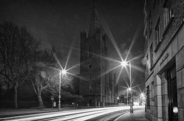 Christ Church Cathedral in Dublin by night. High quality photo