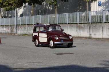 Bibbiano-Reggio Emilia Italy - 07 15 2015 : Free rally of vintage cars in the town square Fiat Topolino. High quality photo