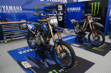 Trento, İtalya: MxGP Pietramurata uluslararası motokros Yamaha Junior Mjc Bike 125cc ücretsiz etkinliği. Yüksek kalite fotoğraf