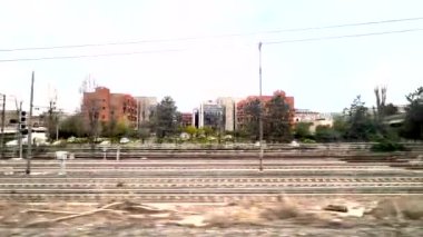 Roma 'nın başkenti etrafında İtalya' ya tren yolculuğu. Yüksek kalite 4k görüntü