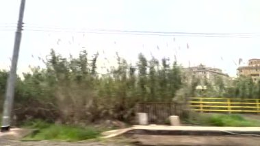 Roma 'nın başkenti etrafında İtalya' ya tren yolculuğu. Yüksek kalite 4k görüntü