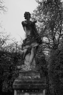 Ducale park in Parma statue in the gardens. High quality photo
