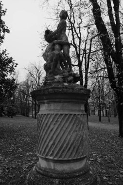 Ducale park in Parma statue in the gardens. High quality photo