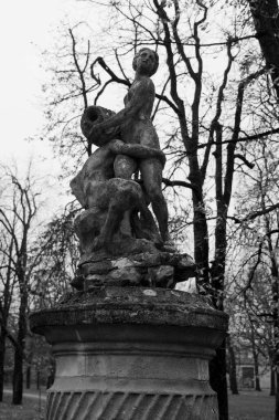 Ducale park in Parma statue in the gardens. High quality photo