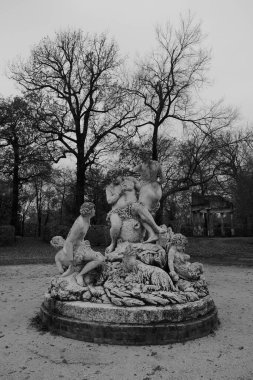 Ducale park in Parma statue in the gardens. High quality photo