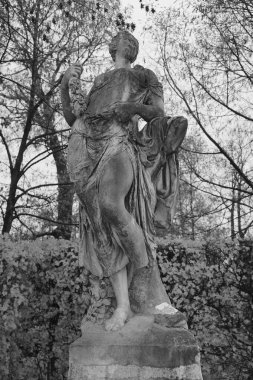 Ducale park in Parma statue in the gardens. High quality photo