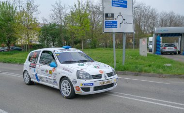 Reggio Emilia, Italy : 06 06 2019 Free Rally event with group Renault Clio. High quality photo clipart