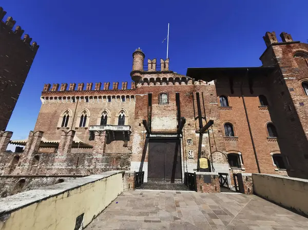 stock image Carimate Castle overview of the external walls on a sunny day , generated by AI. High quality photo