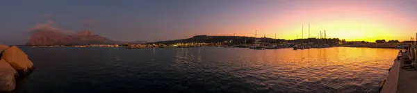 stock image Tourist port of San Vito Lo Capo,Sicily, Italy, at sunset. High quality photo