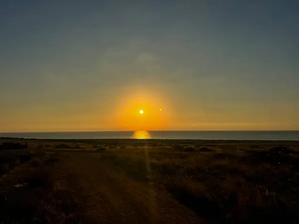 stock image sunset over the sea in san vito lo capo,sicily,italy,. High quality photo