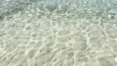 San Vito Lo Capo plajı, Sicilya, İtalya, gün batımında. Yüksek kalite 4k görüntü