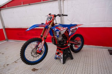 Trento, İtalya: 04 2024 MxGP Pietramurata ücretsiz uluslararası motokros Beta etkinliği. Yüksek kalite fotoğraf