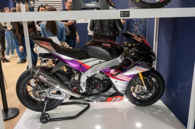 Milan, İtalya: 11 05 2024 Eicma International bisiklet ve motosiklet şovu Yüksek kalite fotoğraf