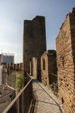 Antik ortaçağ duvarlı şehri Padua Italya, duvarlarda yürüyor. Yüksek kalite fotoğraf