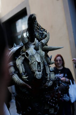 Lucca, İtalya - 2018 10 31: Lucca Comics ücretsiz kostüm insanlar etrafında etkinlik. Yüksek kalite fotoğraf