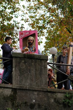 Lucca, Italy - 2018 10 31 : Lucca Comics free cosplay event around city People in cospaly. High quality photo clipart