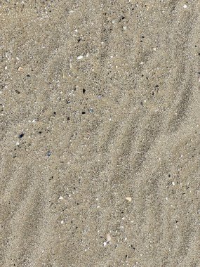 Bu, kumlu bir yüzeyin yakından çekilmiş görüntüsü. Üzerinde çeşitli ayak izleri var. İlginç desenler sergiliyor.