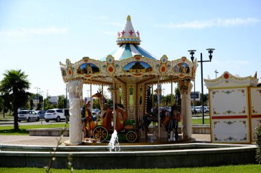 Cazibeli ve neşeli bir taç. Rengarenk yapısının üstüne güzel bir şekilde tünemiş, eğlence için mükemmel bir taç.