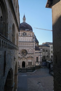 Bergamo Alta 'daki Colleoni Şapeli panoramik manzaralı. Yüksek kalite fotoğraf