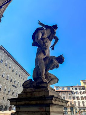 İtalya, Floransa 'da Sabine Kadınlarına Tecavüz' ün görüntüsü. Yüksek kalite fotoğraf