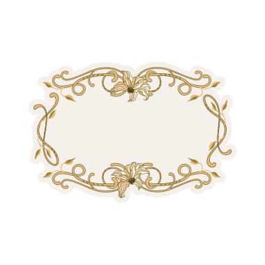 Zarif Dekoratif Zambaklar Çağdaş Sanat Çerçevesi Boho Sınır Bohem Çiçekleri Halk Çiçeği Klasik Sancak Arkaplanı