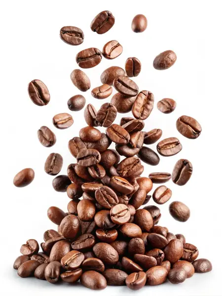 stock image coffee beans isolated on white background