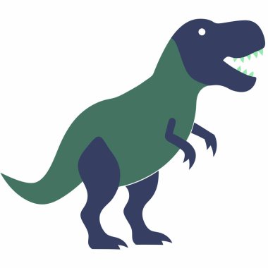 Beyaz arkaplanda minimalist T-rex logosu