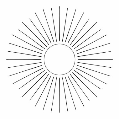 Sunburst vector illustration on white background