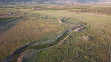 Castilla La Mancha 'nın üzerinde uçan insansız hava aracı