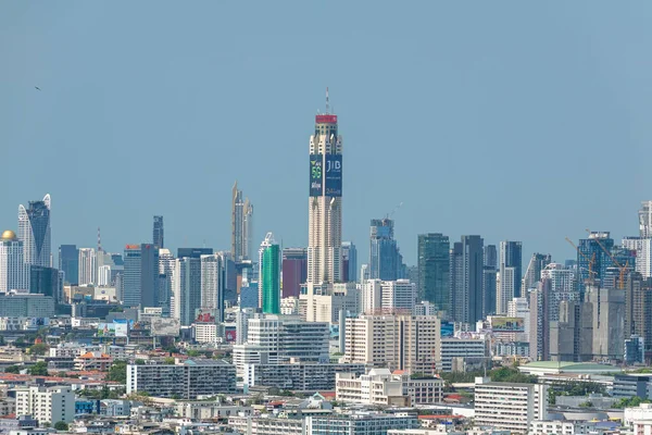 Stadtblick Mit Baiyoke Sky Tower Hotel Bangkok Thailand — Stockfoto