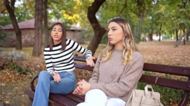 Arkadaşlar rengarenk sonbahar ağaçlarının altında samimi bir sohbete dalarlar..