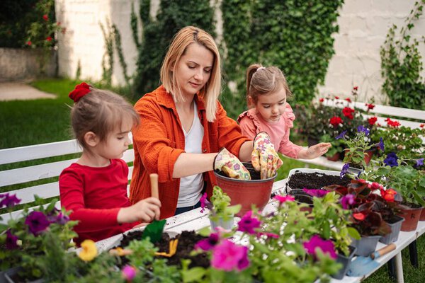 Creating joyful memories while planting in the garden