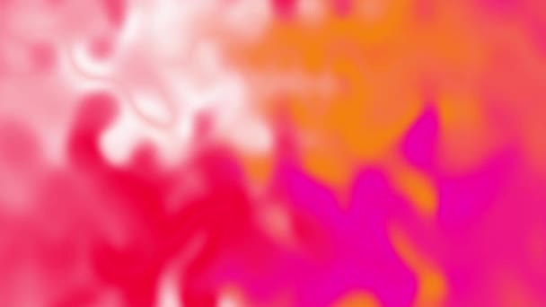 摘要视频彩色地形浮雕图 凹凸不平 嬉皮士 粉红粉红油墨背景 运动随机波纹纹理 迷幻波纹动画抽象曲线 — 图库视频影像