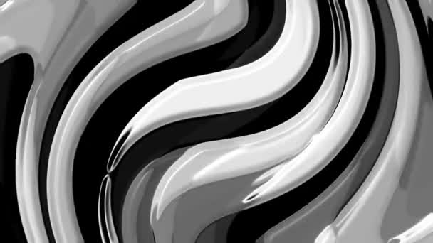 Turning Abstract Swirl Stripe Green Black Background Animated Abstract Futuristic — Stock Video