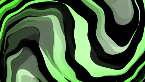 Turning Abstrakcyjny Wirowy Pasek Zielony Czarny Tło Animowane Streszczenie Futurystyczny — Wideo stockowe