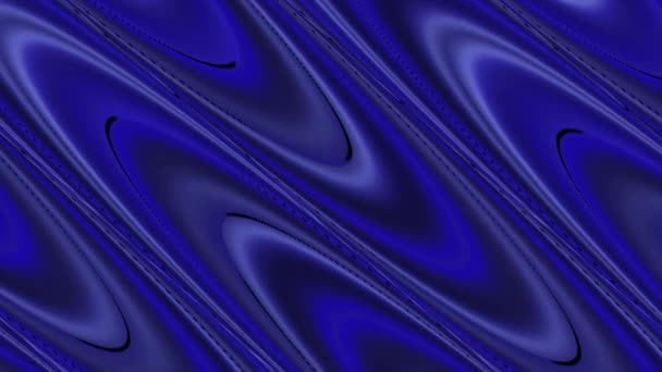Abstract Blue Flow Gradient Background Liquid Marble Art Texture Lines — Stock Video