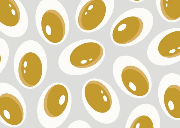 Βραστό Μοτίβο Απεικόνισης Διάνυσμα Αυγού Αυγά Φως Γκρι Φόντο Εικόνα — Φωτογραφία Αρχείου