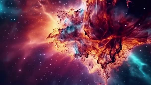 Eine Große Wunderschöne Seltsame Galaxie Unglaublichen Farben Und Nebeln Hochwertiges — Stockvideo