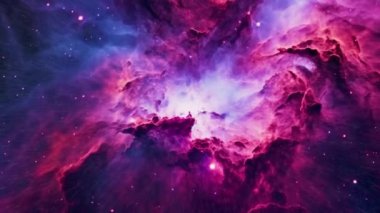 Pembe galaksi. Sonsuz uzay. Yüksek kalite 4k görüntü